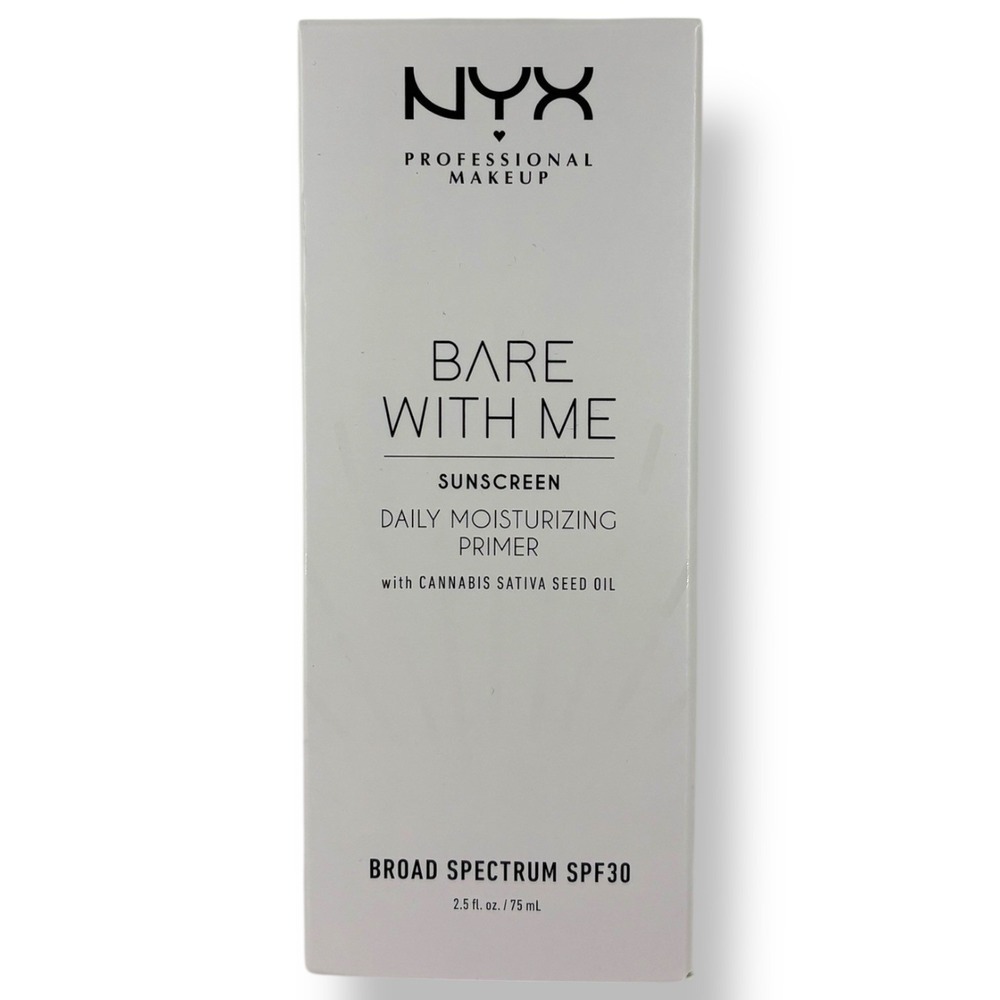 NYX Bare With Me Moisturizing Primer Cream SPF 30 Hemp Seed Oil 2oz